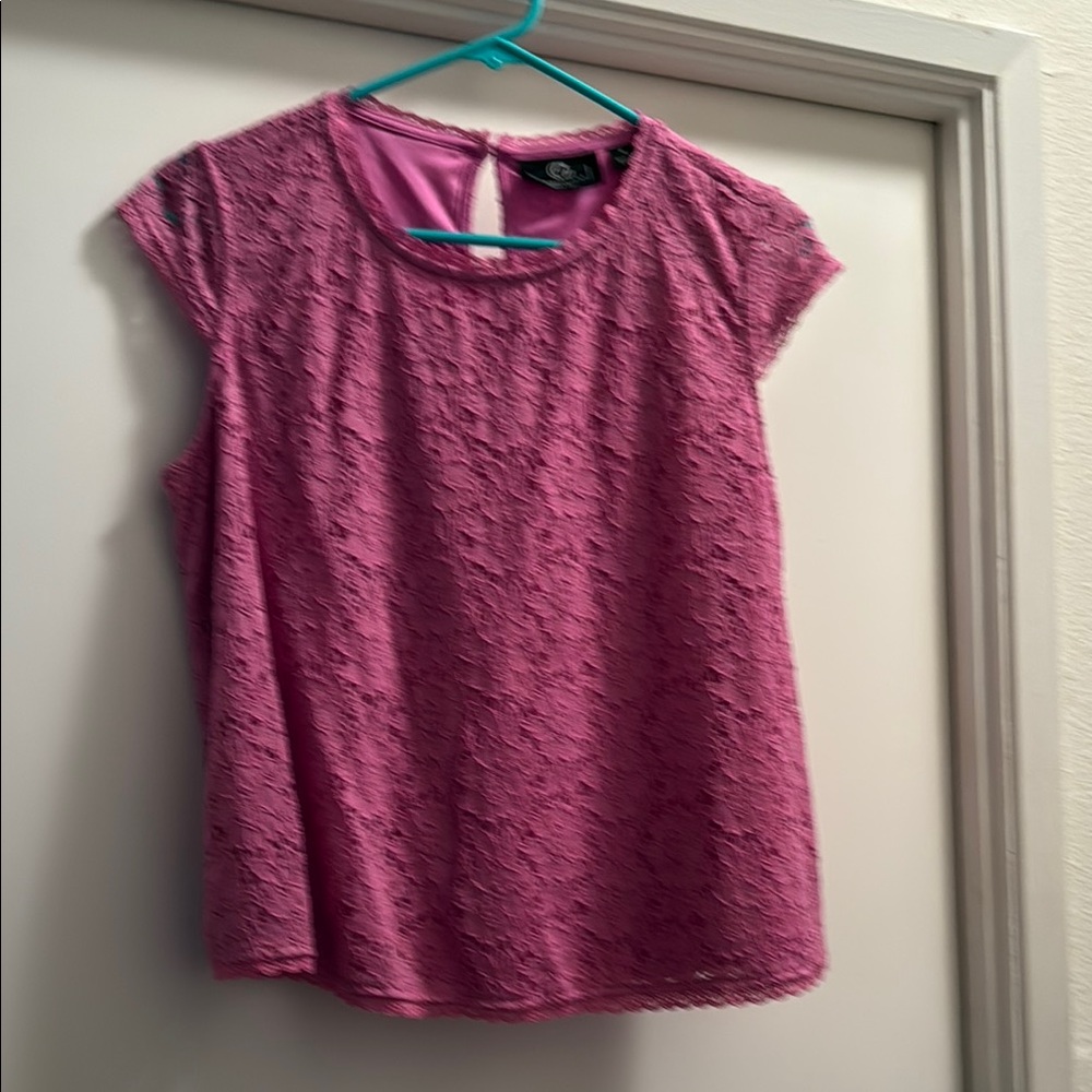 Pink lace top